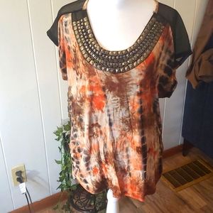 Signature Studio Women's Snake Skin Tye dye Tank Top